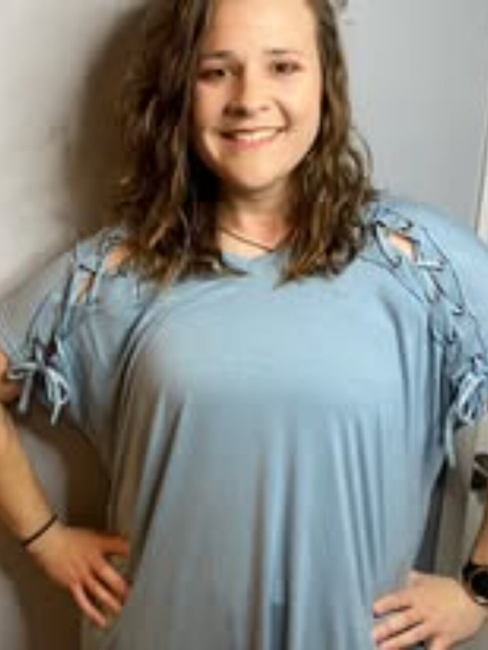 Blue Braided Top